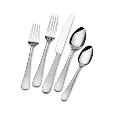 Gourmet Basics By Mikasa Satin Symmetry 42 Piece Flatware Set, Service For 8