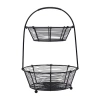 Gourmet Basics By Mikasa Tulsa 2 Tier Basket In Black