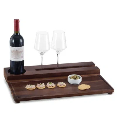 Gourmet Basics By Mikasa Wine And  Charcuterie Wood Serve Tray In Brown