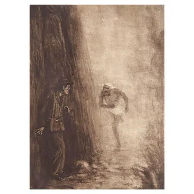 Pre-owned Goya Original Limited Edition Print. Frederick S.coburn, Tale Of The Ragged Mountains In Brown