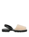 Goya Woman Sandals Ivory Size 8 Shearling In White