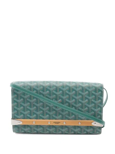 Pre-owned Goyard 10s Monte Carlo Pm Cross-body Bag In Green