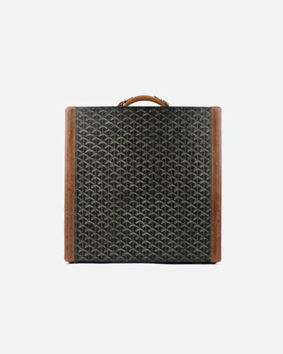 Pre-owned Goyard 1920's Hand-painted Trunk In Black
