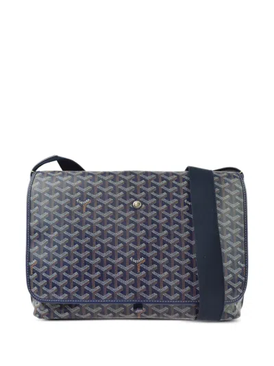 Pre-owned Goyard 1990-2000s Capetien Mm Messenger Bag In Blue