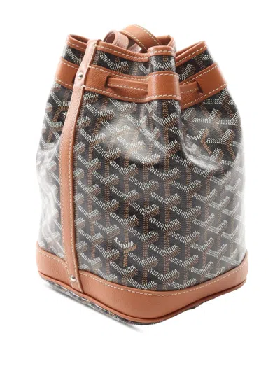 Pre-owned Goyard 2000-2025 Ine Petite Flot Bucket Bag In Black