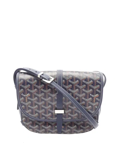 Pre-owned Goyard 2000-2026 Ine Belvedere Pm Crossbody Bag In Blue