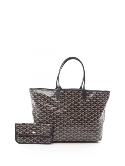 Pre-owned Goyard 2000-2026 Ine Saint Louis Pm Tote Bag In Black