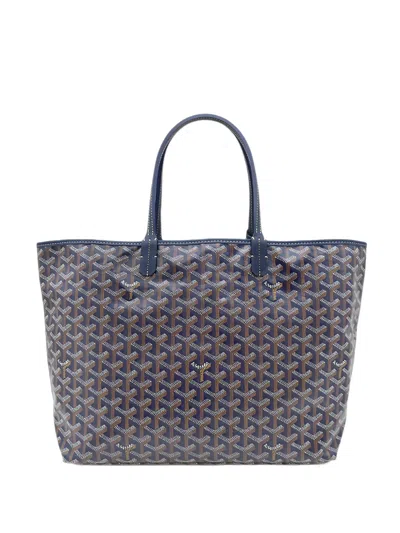 Pre-owned Goyard 2000-2026 Ine Saint Louis Pm Tote Bag In Blue