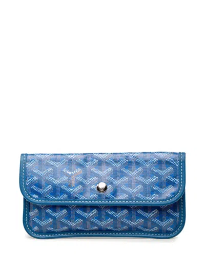 Pre-owned Goyard 2000-2026 Ine Saint Louis Pouch In Blue