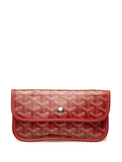 Pre-owned Goyard 2000-2026 Ine Saint Louis Pouch In Red