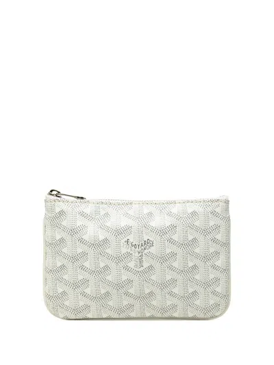 Pre-owned Goyard 2000-2026 Ine Senat Pm Clutch Bag In White