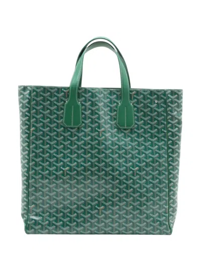 Pre-owned Goyard 2000-2026 Ine Voltaire Satchel In Green