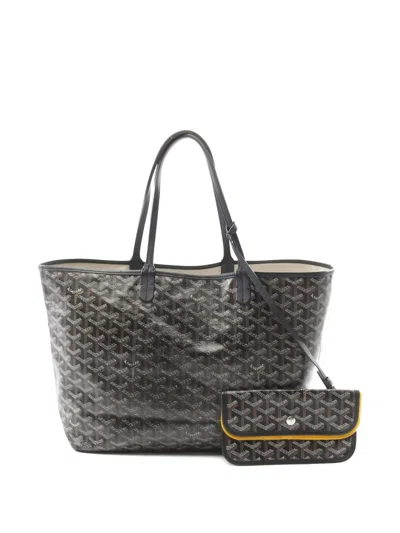 Pre-owned Goyard 00s Sanlouis Pm Tote Bag In Black
