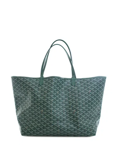 Pre-owned Goyard 2001 Ine Saint Louis Gm Tote Bag In Green
