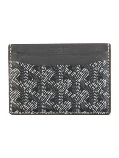 Pre-owned Goyard 2002 Ine Card Holder In Grey