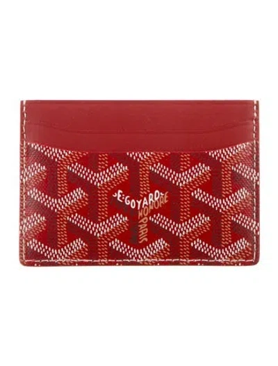 Pre-owned Goyard 2002 Ine Card Holder In Red