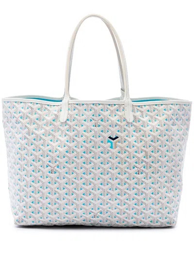 Pre-owned Goyard 2002 Ine Claire Voie Saint Louis Pm Tote Bag In White