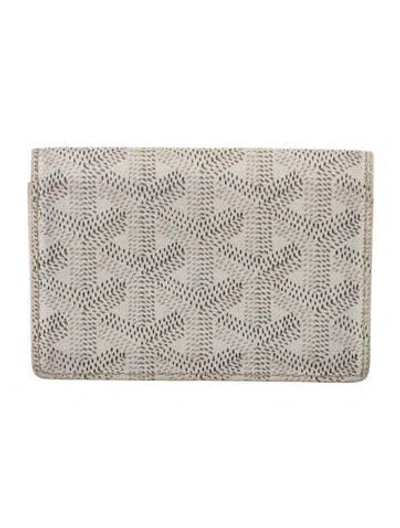 Pre-owned Goyard 2007 Victoire Companion Card Holder In White