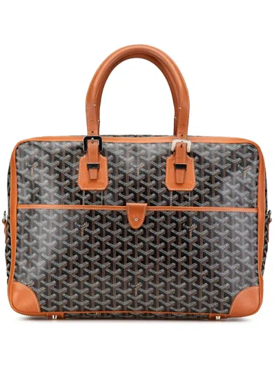 Pre-owned Goyard 2008 Ine Ambassade Mm Briefcase Business Bag In Black