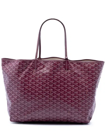 Pre-owned Goyard 2008 Ine Saint Louis Gm Tote Bag In Red