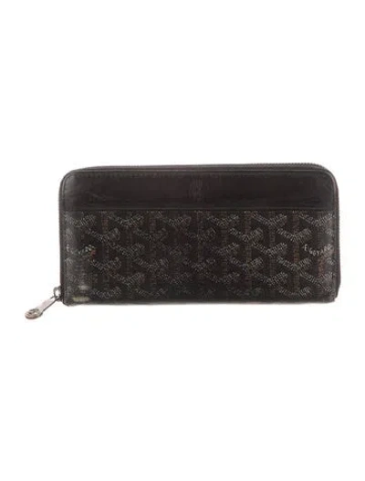 Pre-owned Goyard 2009 Ine Continental Wallet In Black