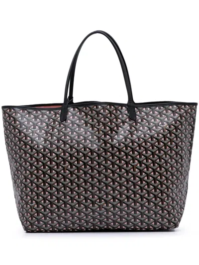Pre-owned Goyard 2010-2024 Ine Claire Voie Saint Louis Gm Tote Bag In Black