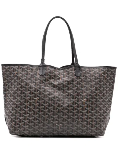 Pre-owned Goyard 2010-2024 Ine Saint Louis Pm Tote Bag In Black