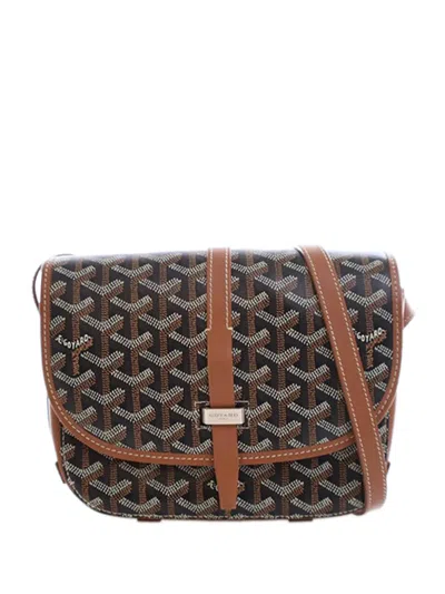 Pre-owned Goyard 2010-2025 Ine Belvedere Pm Crossbody Bag In Black