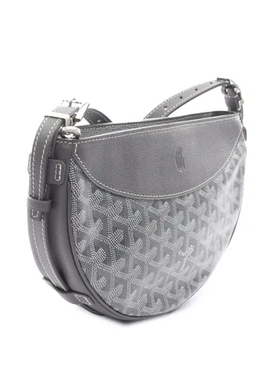 Pre-owned Goyard 2010-2025 Ine Hirondelle Crossbody Bag In Gray