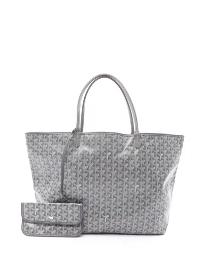 Pre-owned Goyard 2010-2025 Ine Saint Louis Gm Tote Bag In Gray