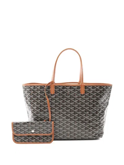Pre-owned Goyard 2010-2025 Ine Saint Louis Pm Tote Bag In Black