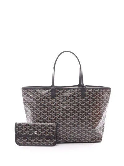 Pre-owned Goyard 2010-2025 Ine Saint Louis Pm Tote Bag In Black