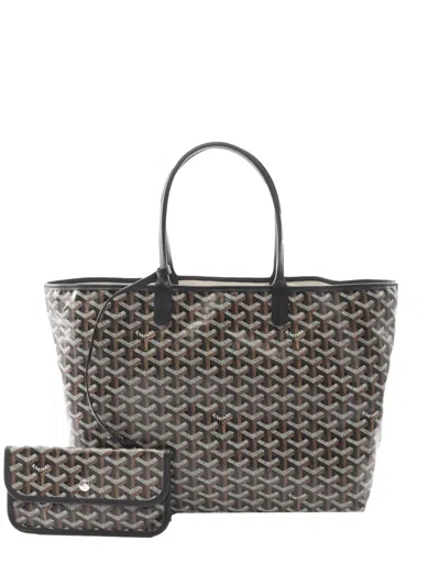 Pre-owned Goyard 2010-2025 Ine Saint Louis Pm Tote Bag In Black