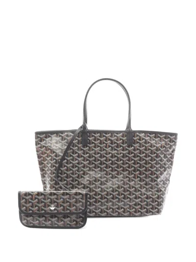Pre-owned Goyard 2010-2025 Ine Saint Louis Pm Tote Bag In Black