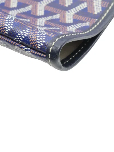 Pre-owned Goyard 2010-2025 Ine Saint Louis Pm Tote Bag In Blue