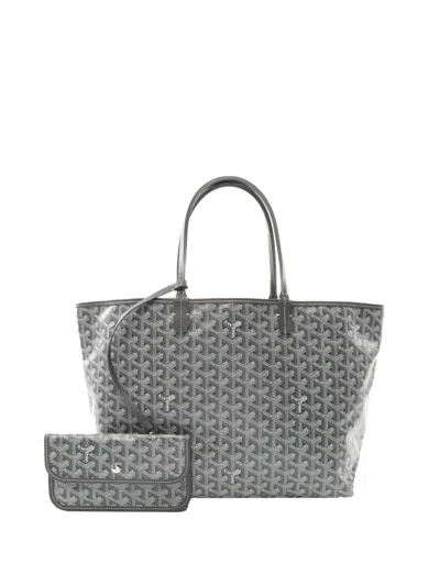 Pre-owned Goyard 2010-2025 Ine Saint Louis Pm Tote Bag In Gray