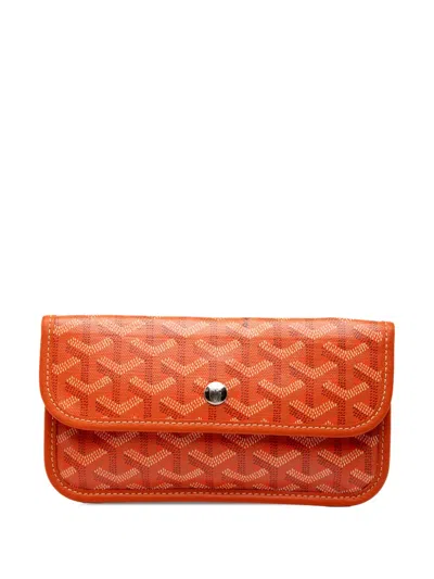 Pre-owned Goyard 2010-2025 Ine Saint Louis Pouch In Orange
