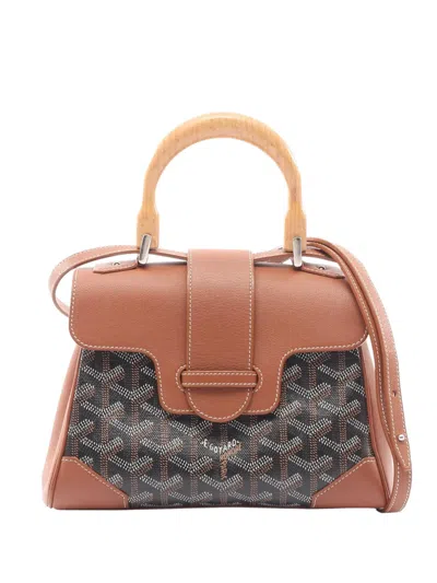 Pre-owned Goyard 2010-2025 Mini Ine Saigon Souple Satchel In Black