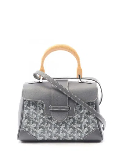 Pre-owned Goyard 2010-2025 Mini Ine Saigon Souple Satchel In Gray