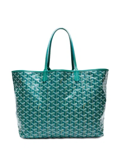 Pre-owned Goyard 2010-2025 Saint Louis Gm Tote Bag In Green