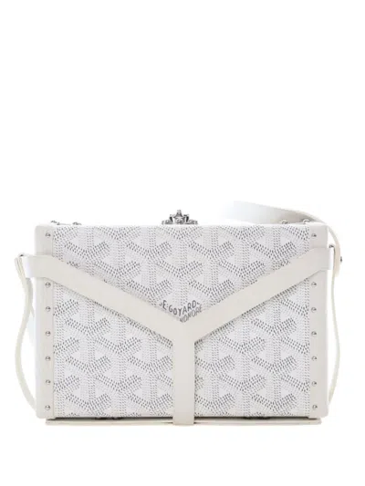 Pre-owned Goyard 2010-2026 Ine Minaudiere Trunk Bag Crossbody Bag In White
