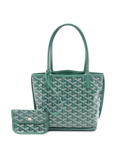 Pre-owned Goyard 2010's Ange Tote Bag In Green