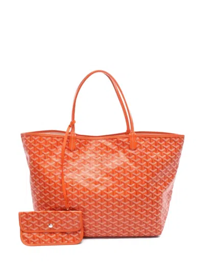 Pre-owned Goyard 2010 Saint Louis Gm Tote Bag In Orange