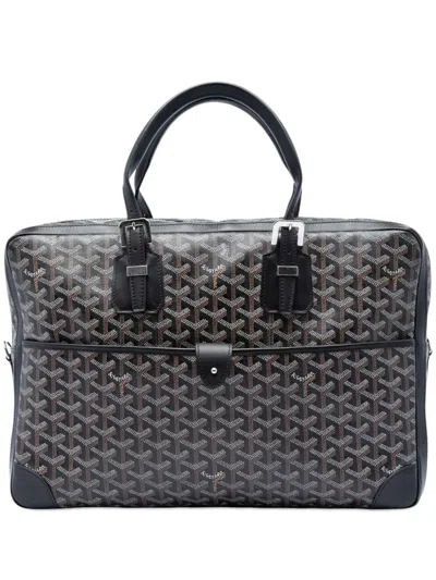 Pre-owned Goyard 2010-2026 Ine Ambassade Mm Business Bag In Black