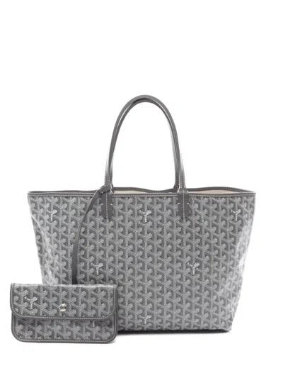 Pre-owned Goyard 2010-2026 Ine Saint Louis Pm Tote Bag In Grey