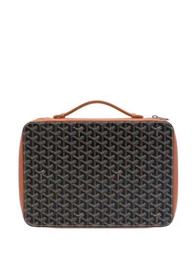 Pre-owned Goyard 2010-2026 Ine Universal Companion Portfolio Business Bag In Black