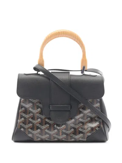 Pre-owned Goyard 2010-2026 Mini Ine Saigon Souple Satchel In Black