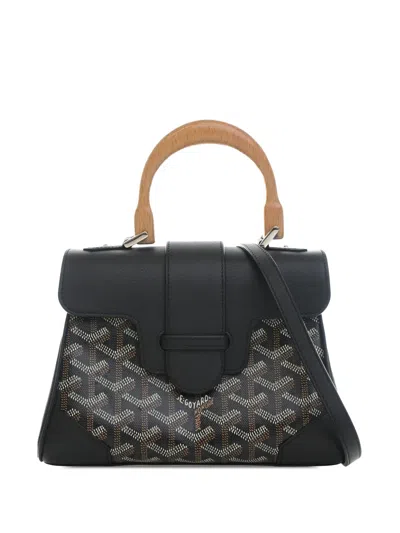 Pre-owned Goyard 2010-2026 Mini Ine Saigon Souple Satchel In Black