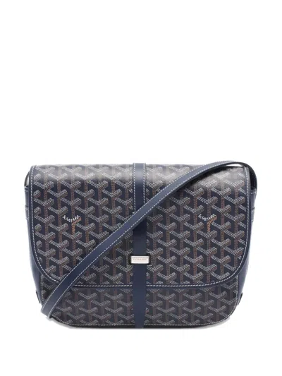 Pre-owned Goyard 2010s Belvedere Mm Shoulder Bag In Blue