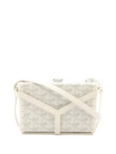 Pre-owned Goyard 2010s Minaudière Trunk Bag In White